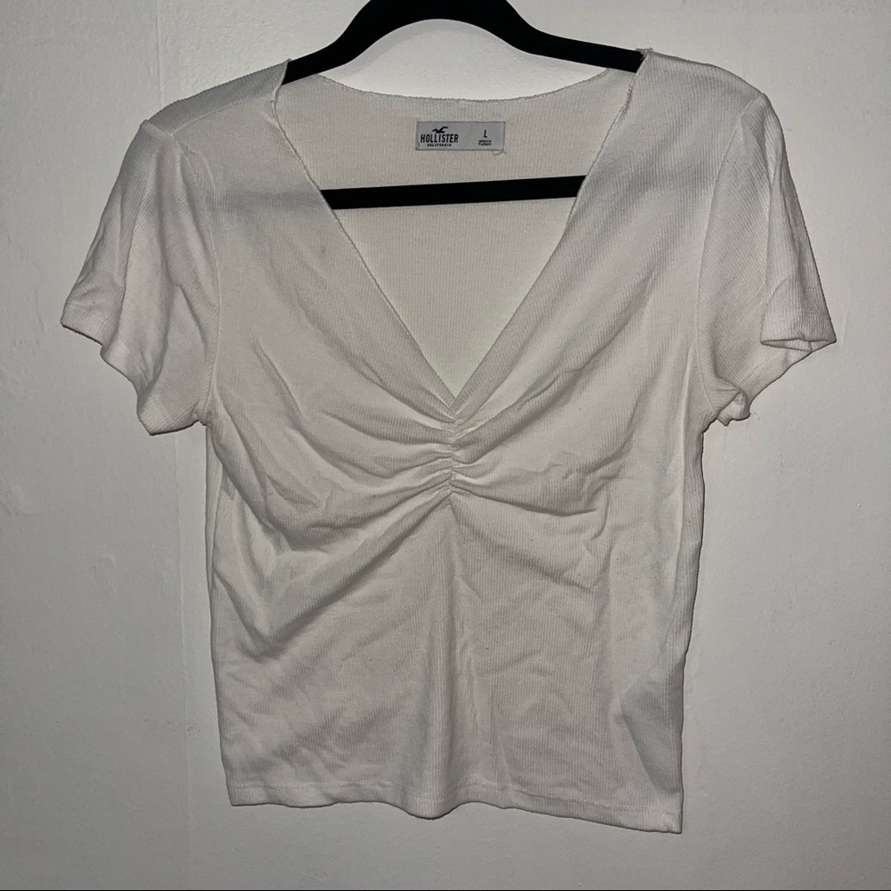 Hollister white baby tee